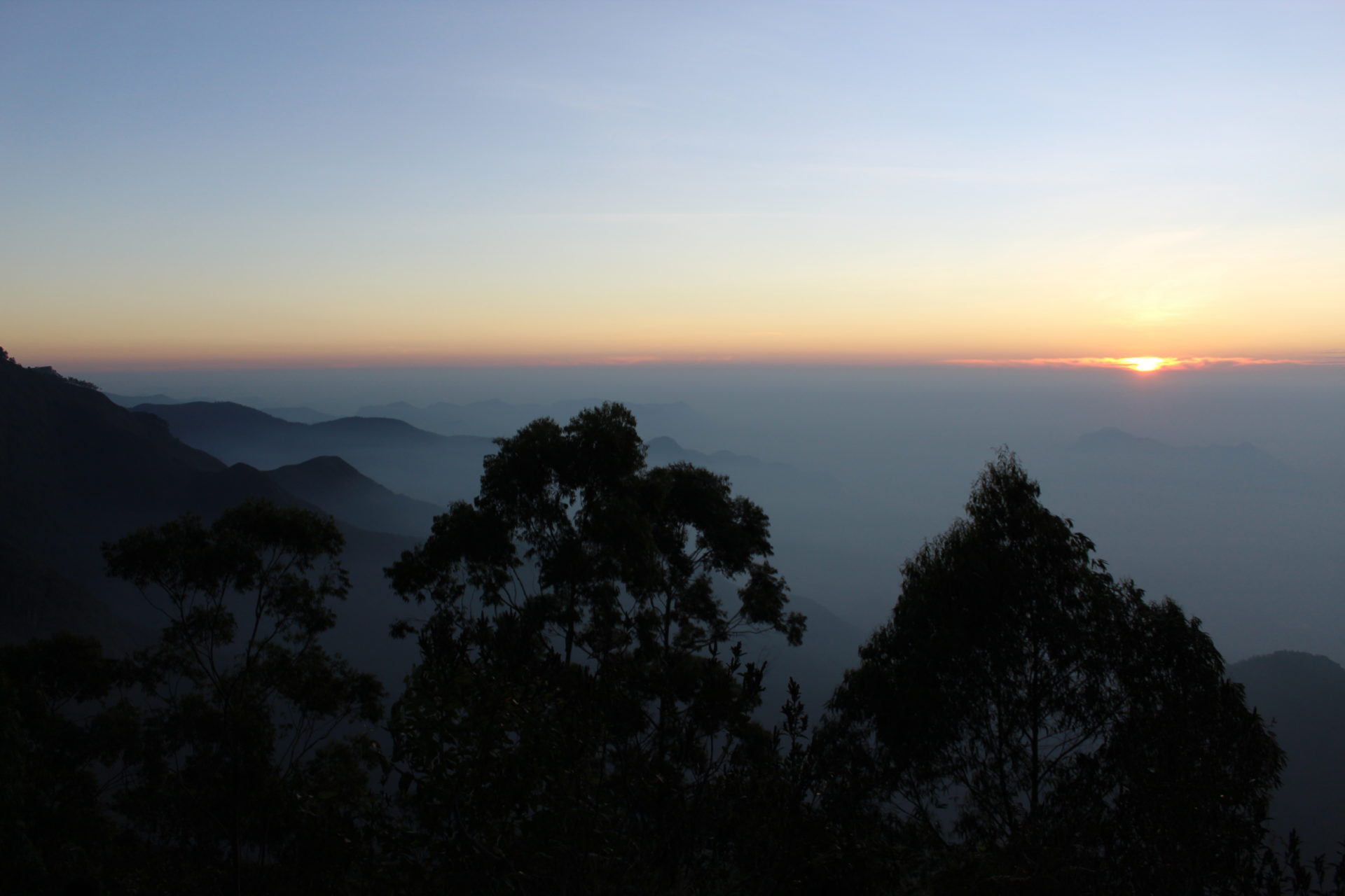 Sunrise in Kodaikanal